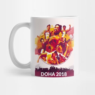 Doha 2018 Action Poster Mug